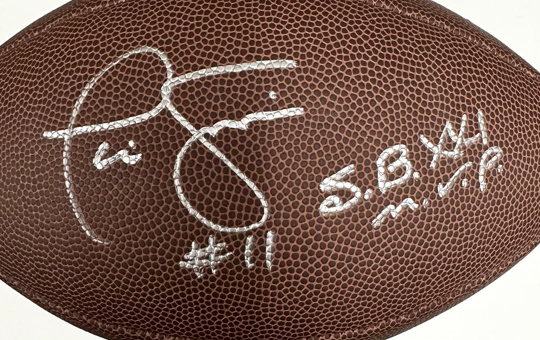 Phil Simms signed "SB XXI MVP" NFL Football NY Giants autograph (A)~ Beckett BAS