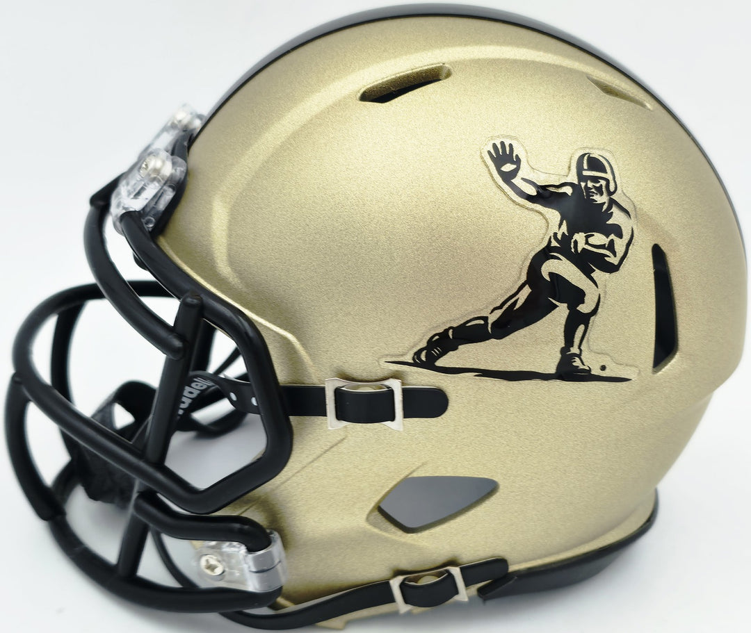 Johnny Manziel Auto Texas A&M Aggies Gold Heisman Logo Speed Mini Helmet "12 HT"