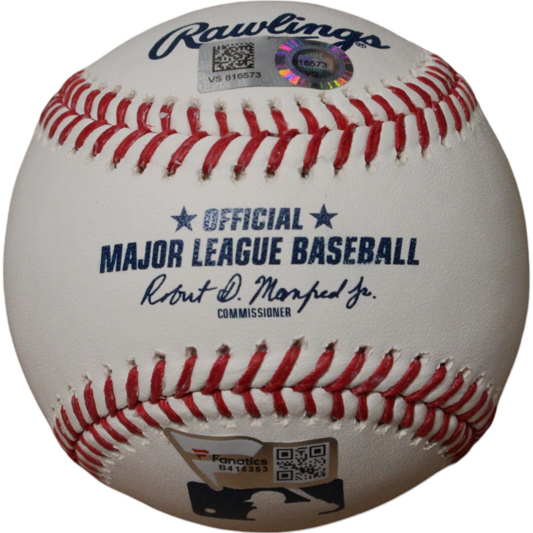 Jack Leiter Autographed/Signed Texas Rangers OML Baseball #2 Pick FAN 46783
