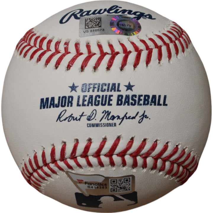 Jack Leiter Autographed/Signed Texas Rangers OML Baseball #2 Pick FAN 46783