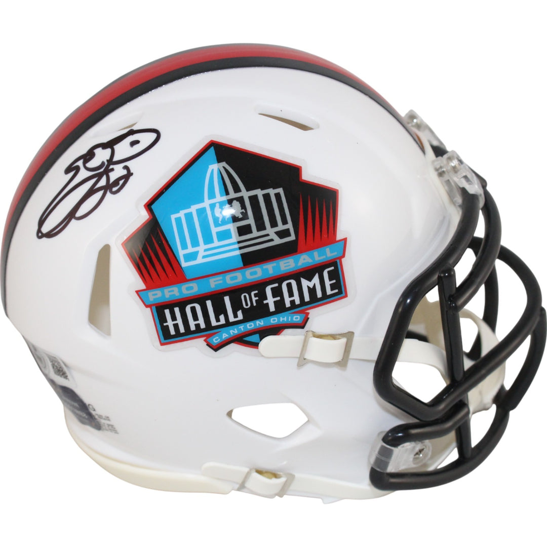 Emmitt Smith Autographed Hall of Fame Speed Mini Helmet Beckett Witness 50794