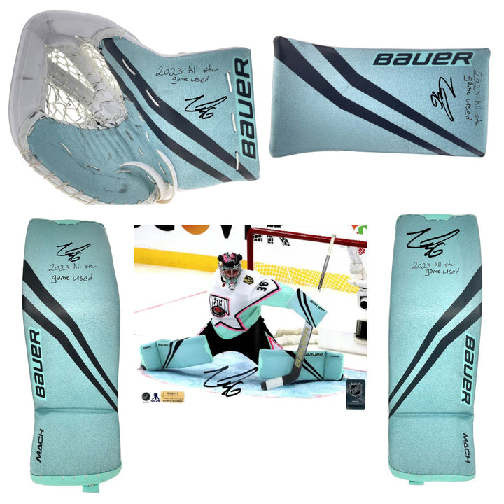 Logan Thompson Game Used 2023 All Star Goalie Pads Set Vegas Golden Knights Worn