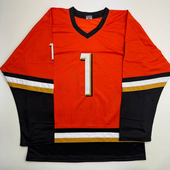 Autographed/Signed Cutter Gauthier Anaheim Orange Hockey Jersey Beckett BAS COA