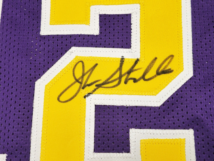 Utah Jazz John Stockton Signed Purple Jersey Beckett Witness