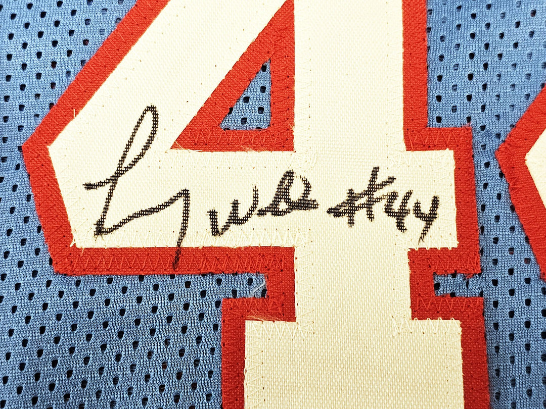 Houston Oilers Run & Shoot Baby Blue With 5 Sigs Signed Jersey Beckett BAS