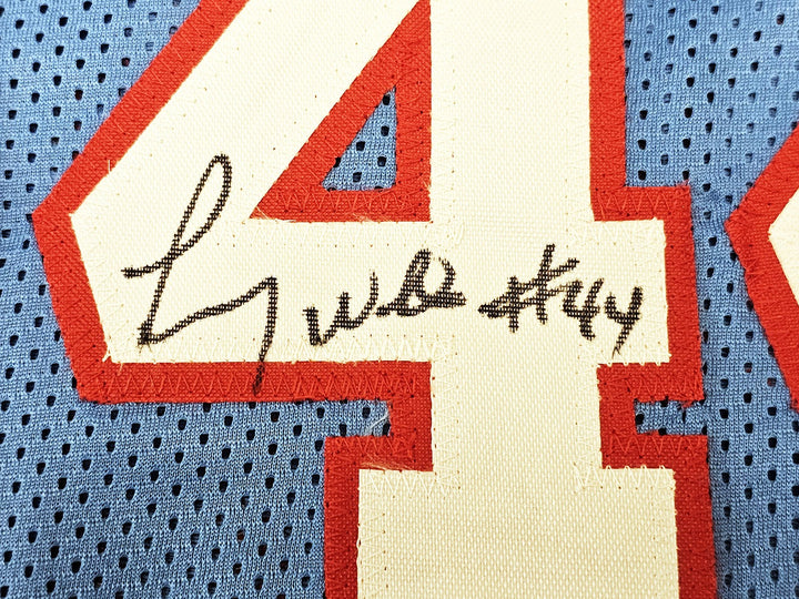 Houston Oilers Run & Shoot Baby Blue With 5 Sigs Signed Jersey Beckett BAS