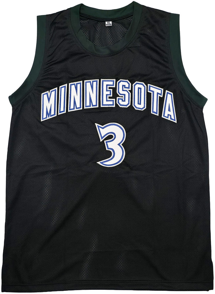 Minnesota Timberwolves Stephon Marbury Signed Black Jersey Beckett Witness