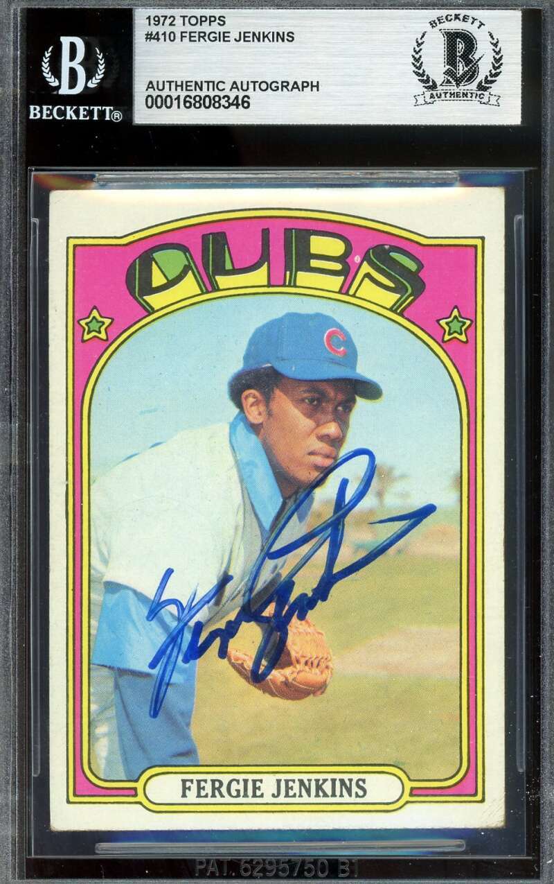 Fergie Jenkins Beckett BAS Signed 1972 Topps Autograph