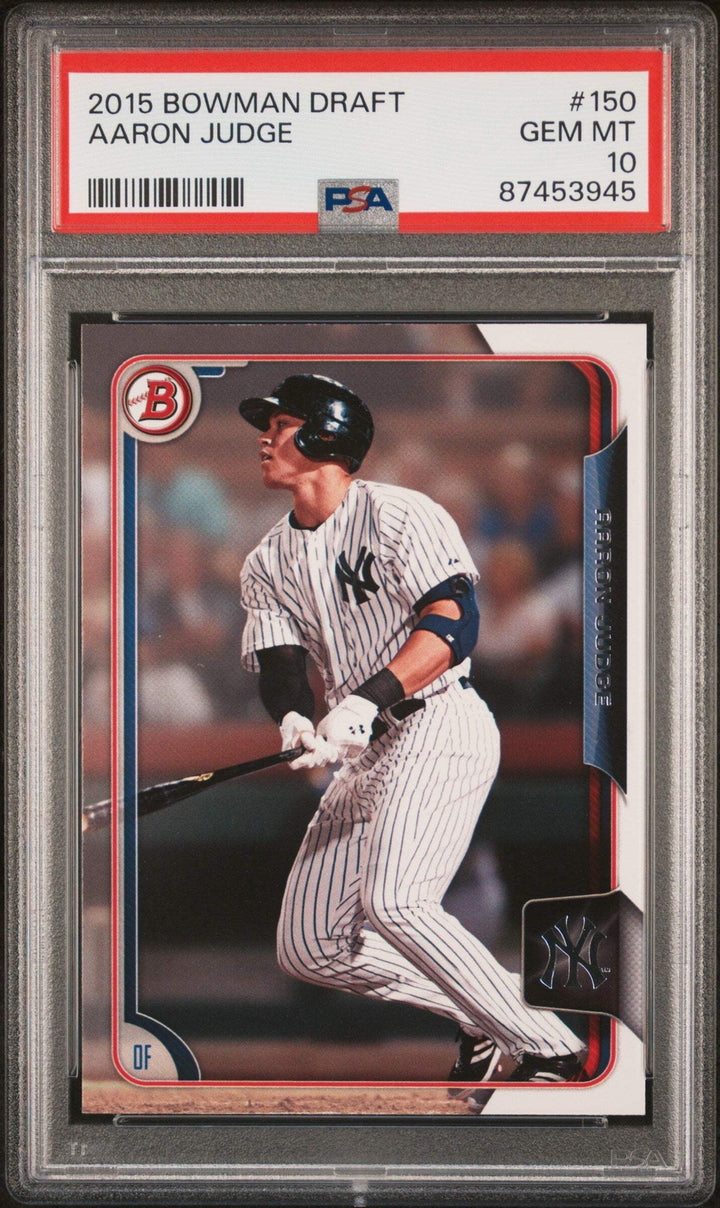 Graded 2015 Topps Bowman Draft Aaron Judge #150 Rookie RC Baseball Card PSA 10
