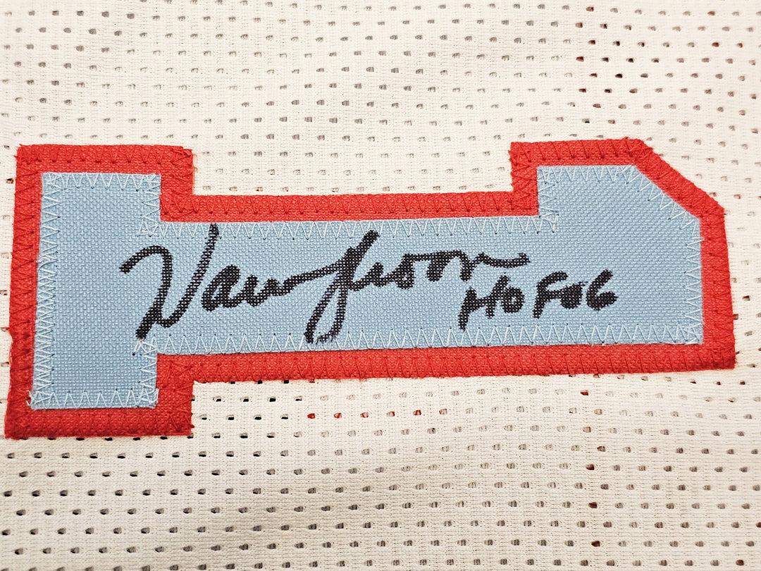 Houston Oilers Run & Shoot Signed White Jersey 5 Sigs Warren Moon Beckett Wit