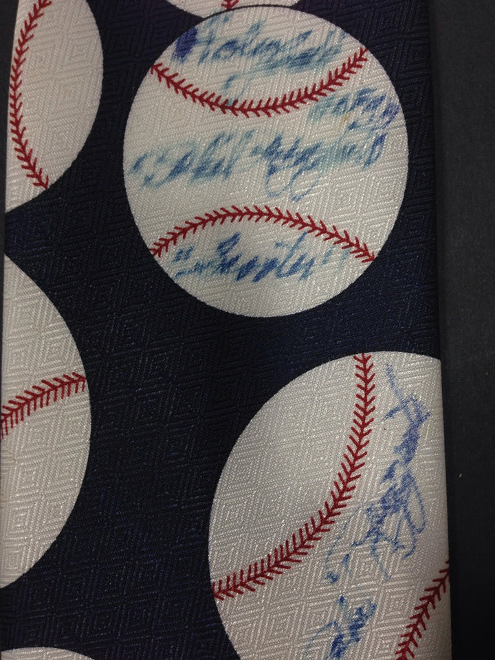 Phil Rizzuto Signed Baseball Tie Ins Mvp 1950 Hof 94 Scooter Autograph Cbm Coa