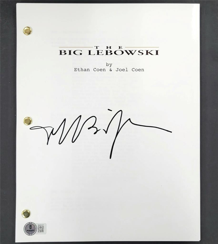 Jeff Bridges autograph signed The Big Lebowski movie script ~ Beckett BAS (B)