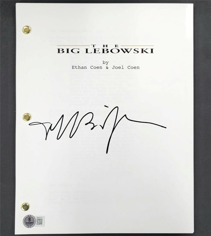 Jeff Bridges autograph signed The Big Lebowski movie script ~ Beckett BAS (B)