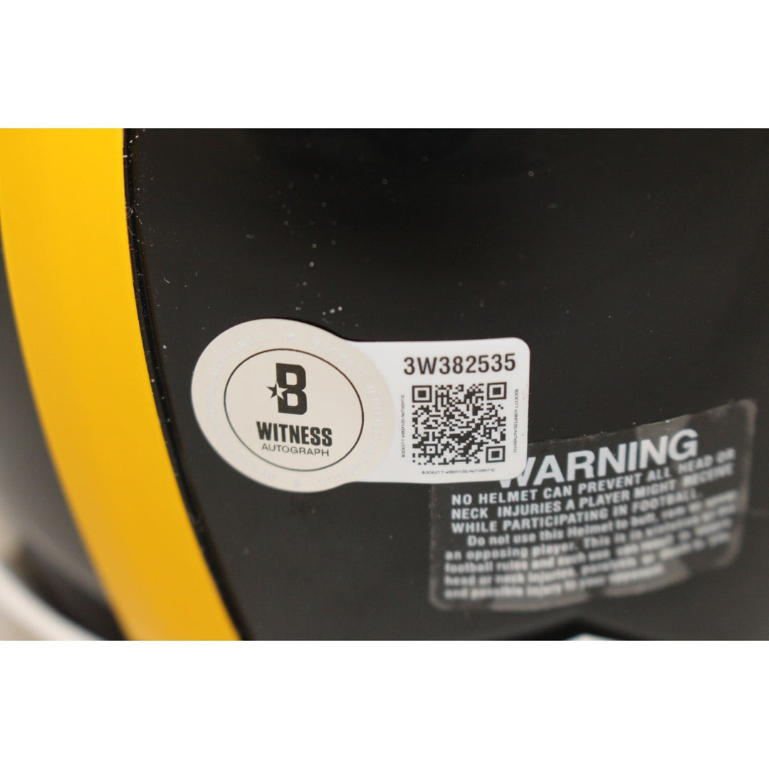 Jerome Bettis Signed Pittsburgh Steelers VSR4 Mini Helmet HOF Beckett W 51765