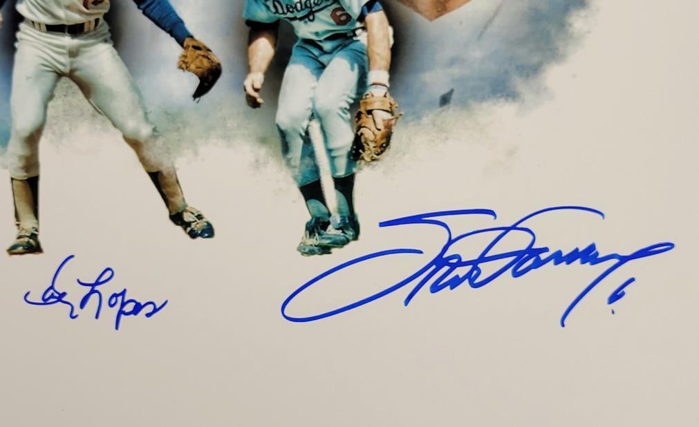 Dodgers Infield signed 16x20 Photo #2 Russell Garvey Cey Lopes autograph JSA