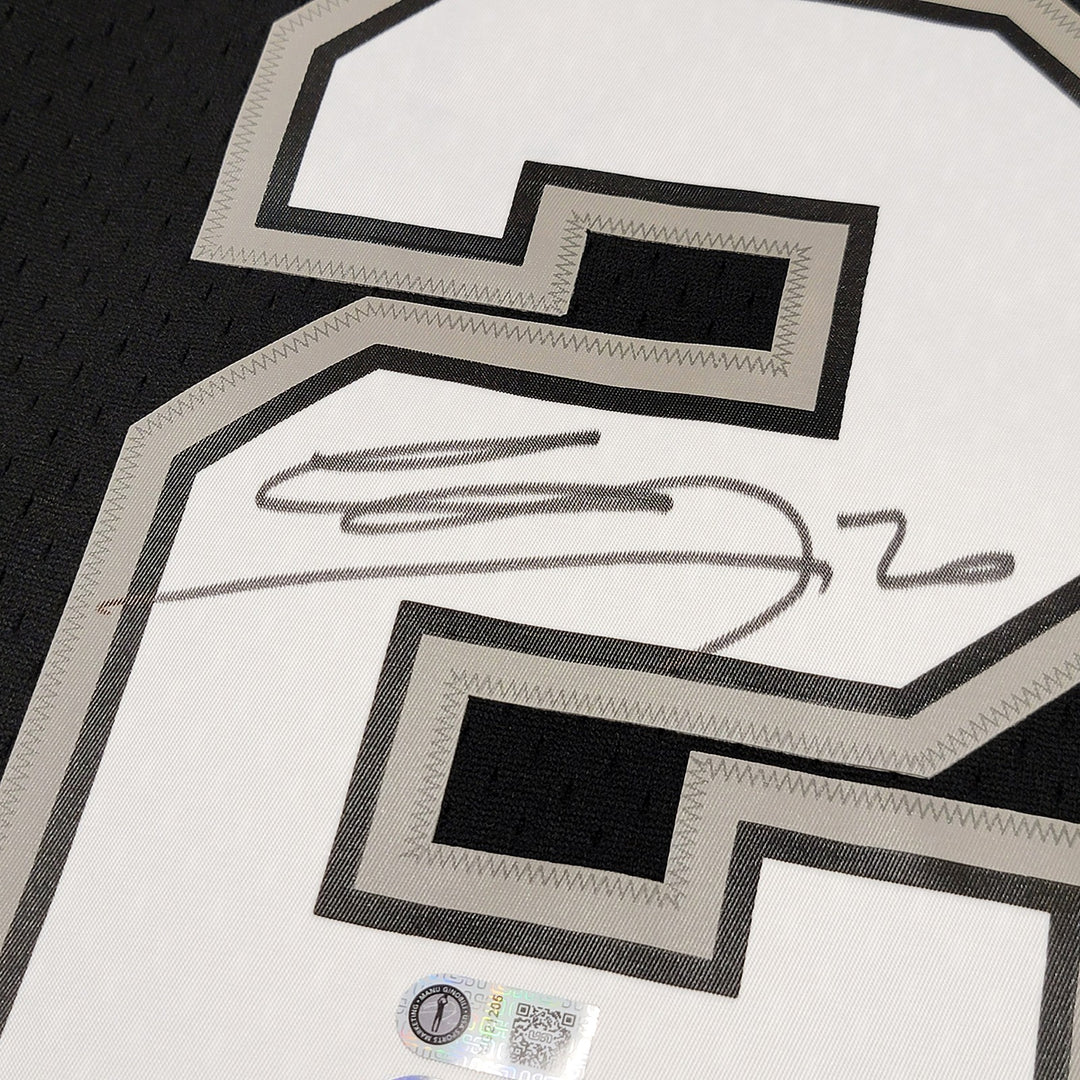 Spurs Manu Ginobili Auto Black Authentic Mitchell Ness Swingman Jersey L Beckett
