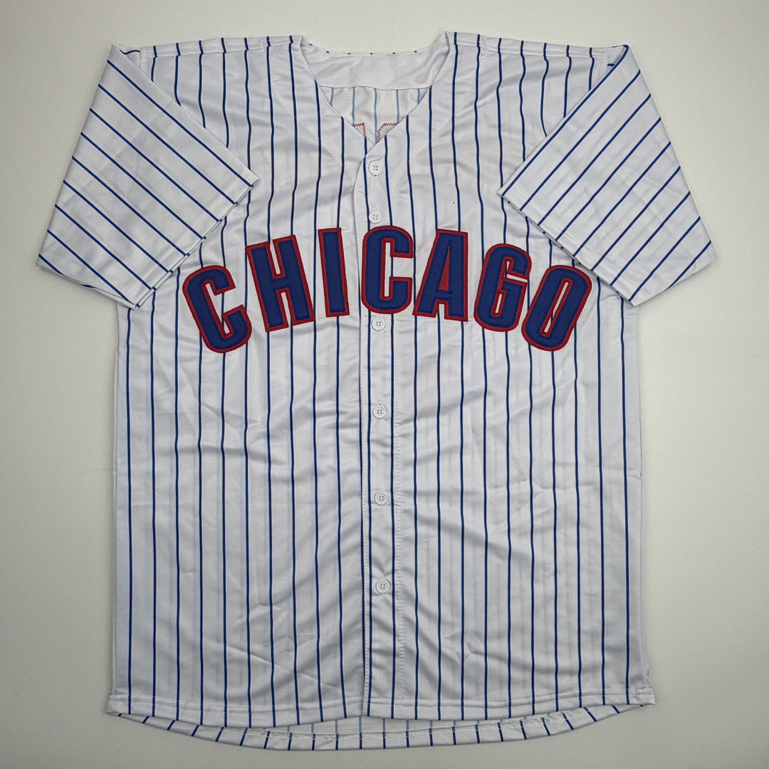 Autographed/Signed Alex Bregman Chicago Pinstripe Baseball Jersey Beckett COA