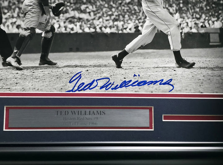Ted Williams Signed Framed 16x20 Photo Boston Red Sox Beckett BAS