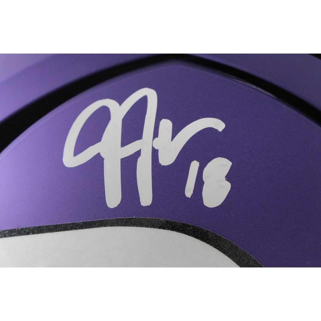 Justin Jefferson Autographed Minnesota Vikings Axiom F/S Helmet Beckett W 58221