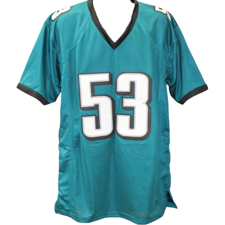 Zack Baun Autographed/Signed Pro Style sz XL Green Jersey Beckett Witness 50310