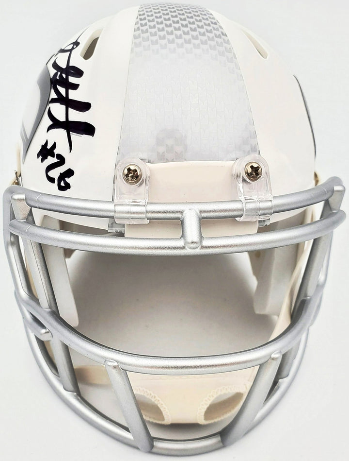 Shaquem & Shaquill Griffin Signed Seahawks White Ice Speed Mini Helmet MCS Holo