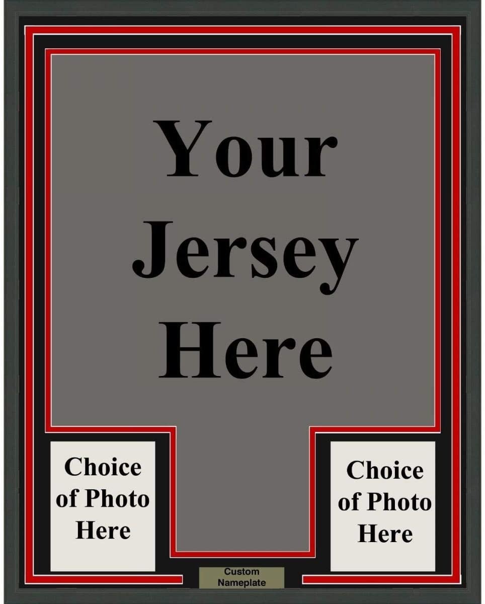 FRAME Custom Your Jersey 35x39 Professionally Matted 5x7 Photos FREE SHIP