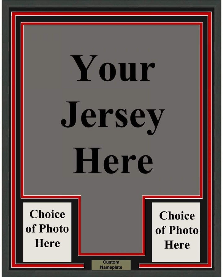 FRAME Custom Your Jersey 35x39 Professionally Matted 5x7 Photos FREE SHIP