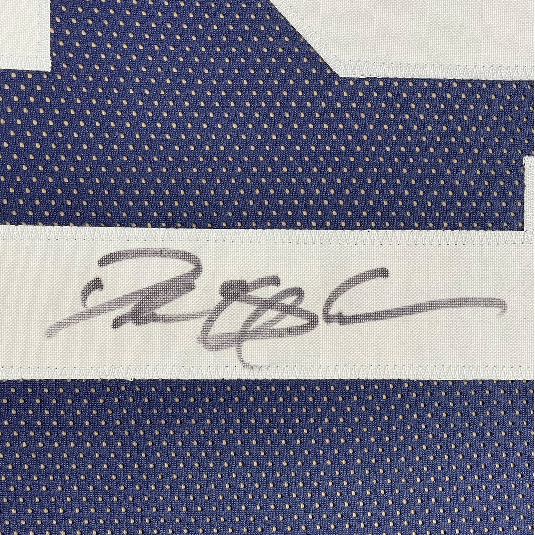 Framed Signed Deion Sanders 35x39 Dallas Thanksgiving Day Jersey BAS COA