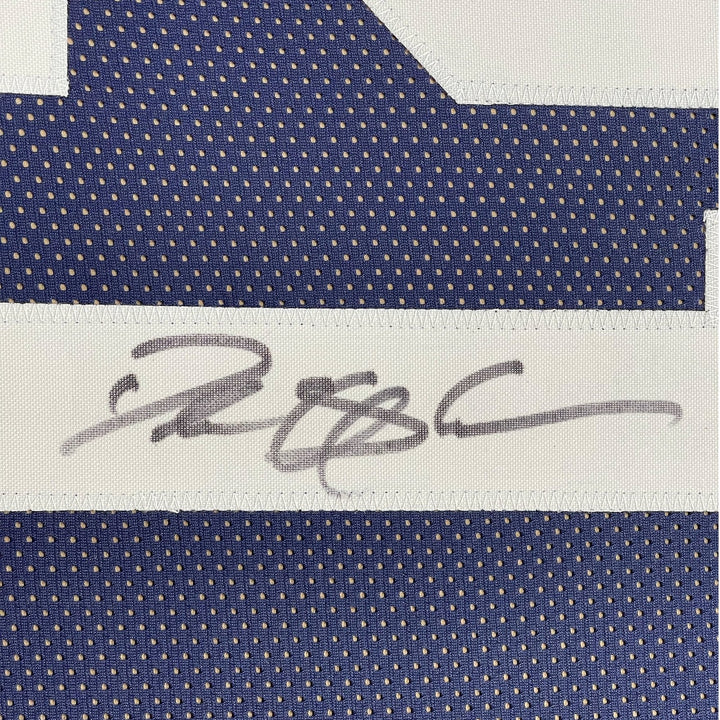 Framed Signed Deion Sanders 35x39 Dallas Thanksgiving Day Jersey BAS COA