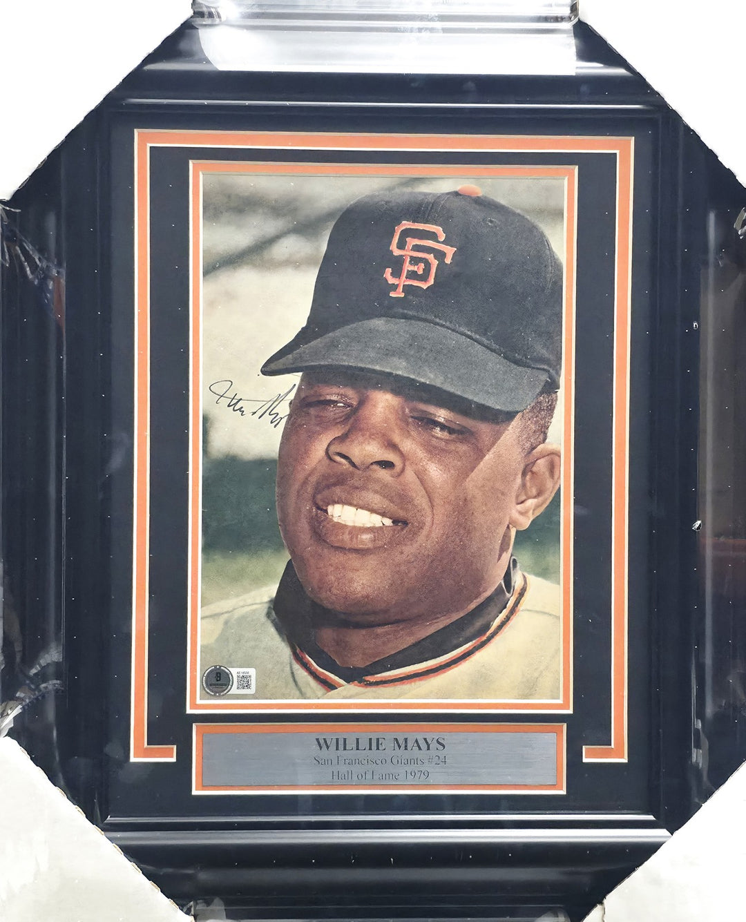 Willie Mays Signed Framed 8x11 Magazine Page Photo Vintage Beckett AE16556