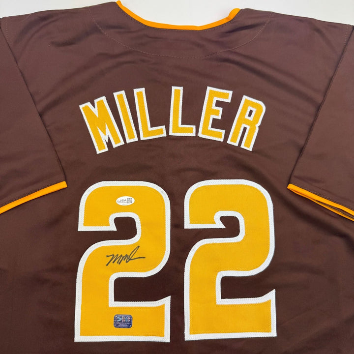 Autographed/Signed Mason Miller San Diego Brown Baseball Jersey JSA COA