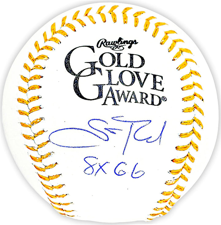 Scott Rolen Auto Official Gold Glove Logo MLB Baseball Cardinals 8X GG Beckett