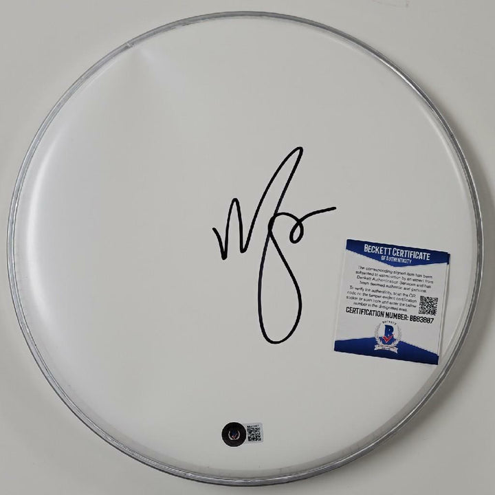 Mod Sun signed 12" Drumhead Autograph Singer Rapper Flames A ~ Beckett BAS COA