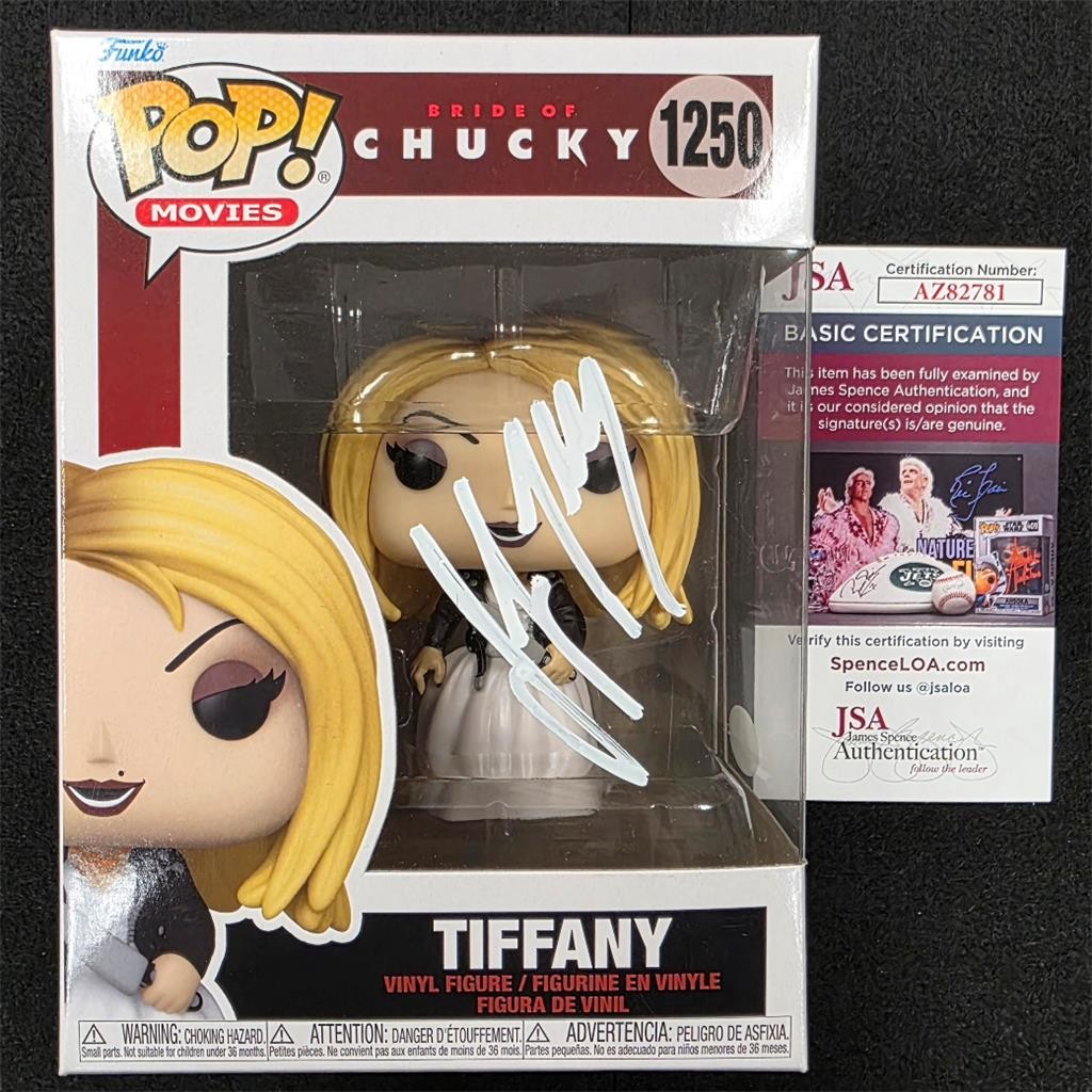 Jennifer Tilly signed Bride of Chucky Tiffany Funko Pop 1250 white autograph JSA