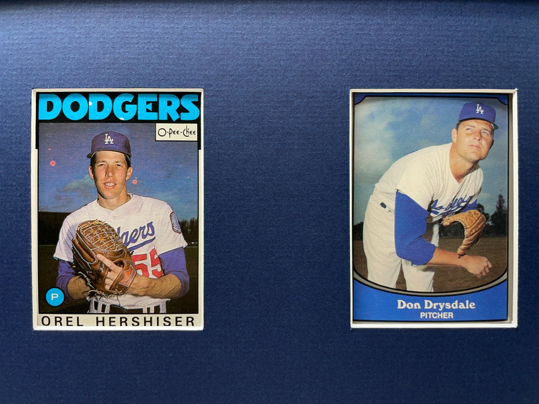 Los Angeles Dodgers Legends Framed 10 Baseball Card Collage Lot Koufax Kershaw
