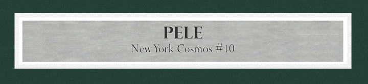 New York Cosmos Pele Signed Framed White Jersey Beckett BAS