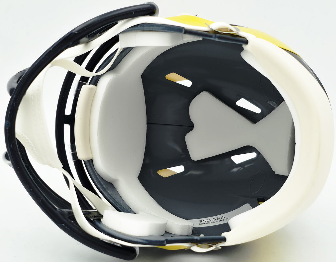 Aaron Donald Signed Rams Black Rivalries Speed Mini Helmet Beckett Witness