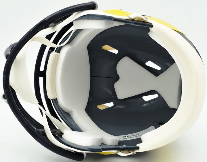 Aaron Donald Signed Rams Black Rivalries Speed Mini Helmet Beckett Witness