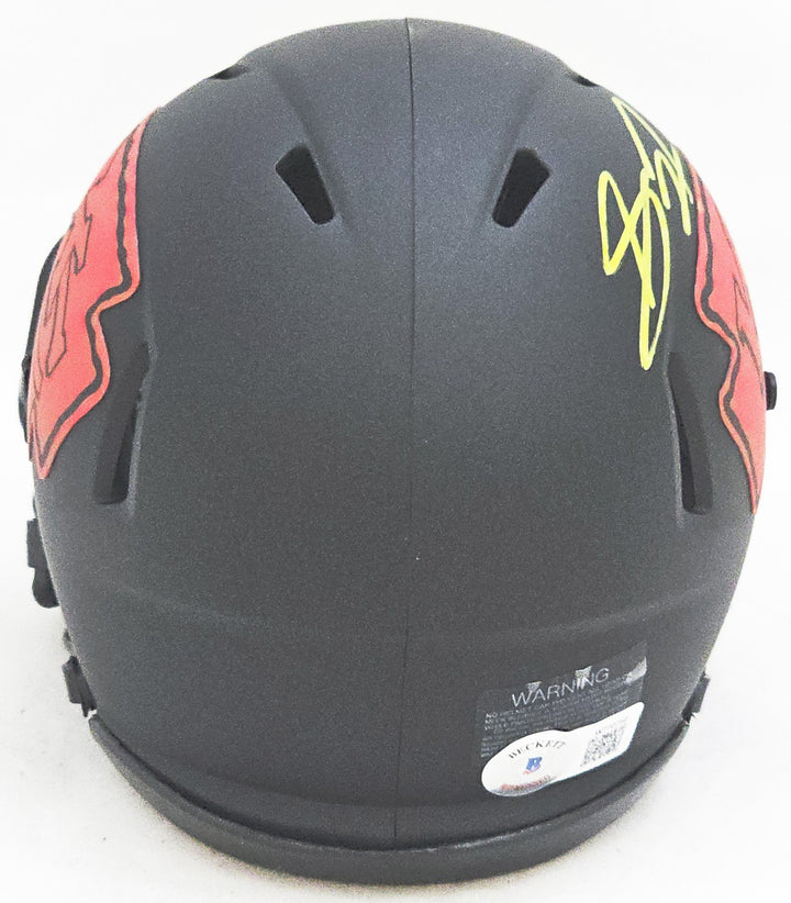 Skyy Moore Signed Kansas City Chiefs Eclipse Black Speed Mini Helmet Beckett Wit