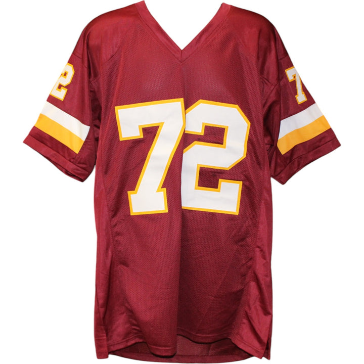 Dexter Manley Autographed Pro Style Red XL Jersey Beckett Witness 51671