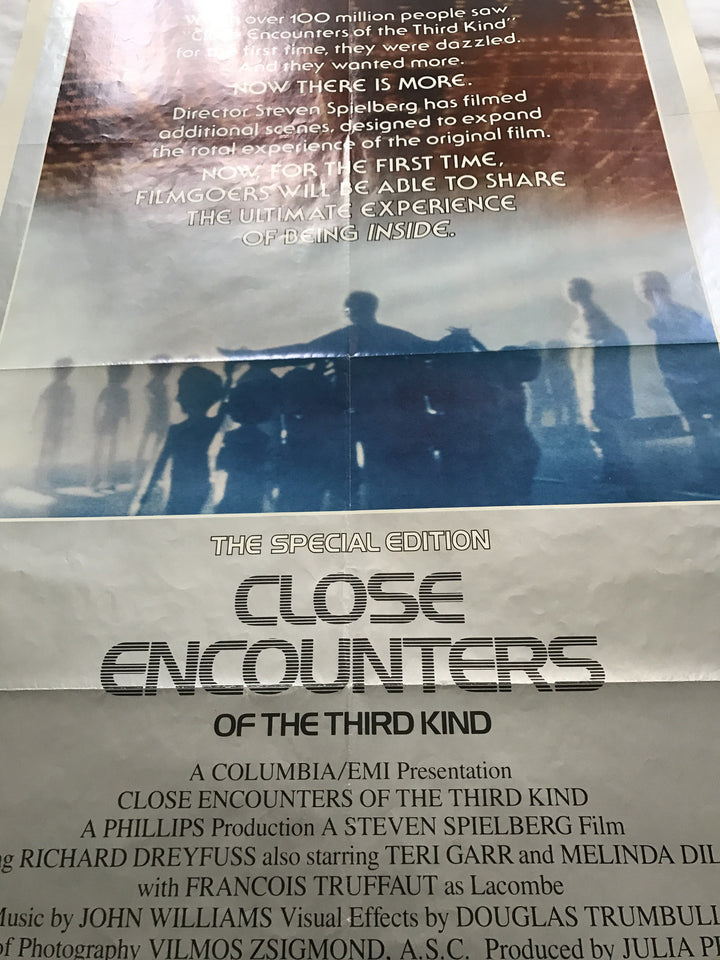 "Close Encounters Of The Third Kind" 1980 Original Movie Poster 1st Issue 27x40