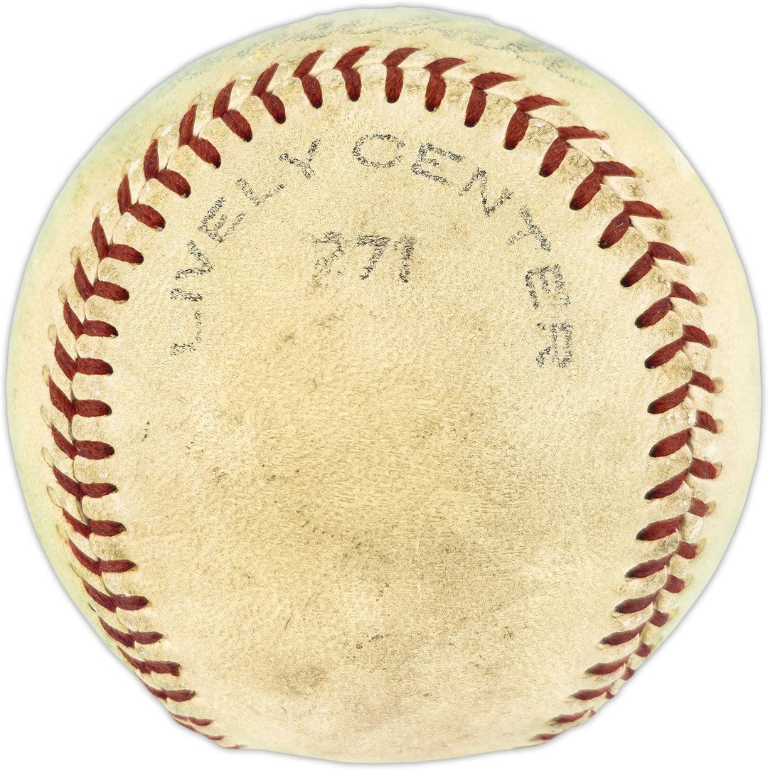 Hank Greenberg Auto Official Baseball Tigers Vintage Playing Days Sig Beckett 84