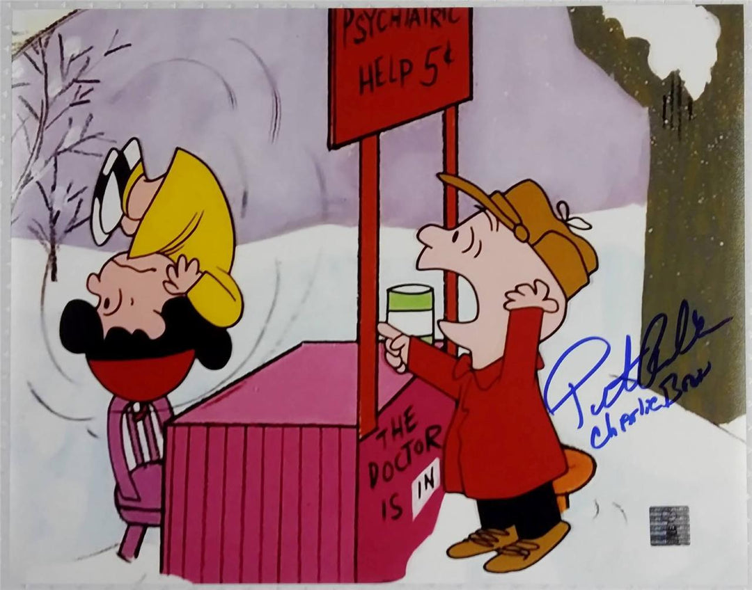 PETER ROBBINS Voice Of Charlie Brown PEANUTS Signed 11x14 Photo ~ CB Hologram E
