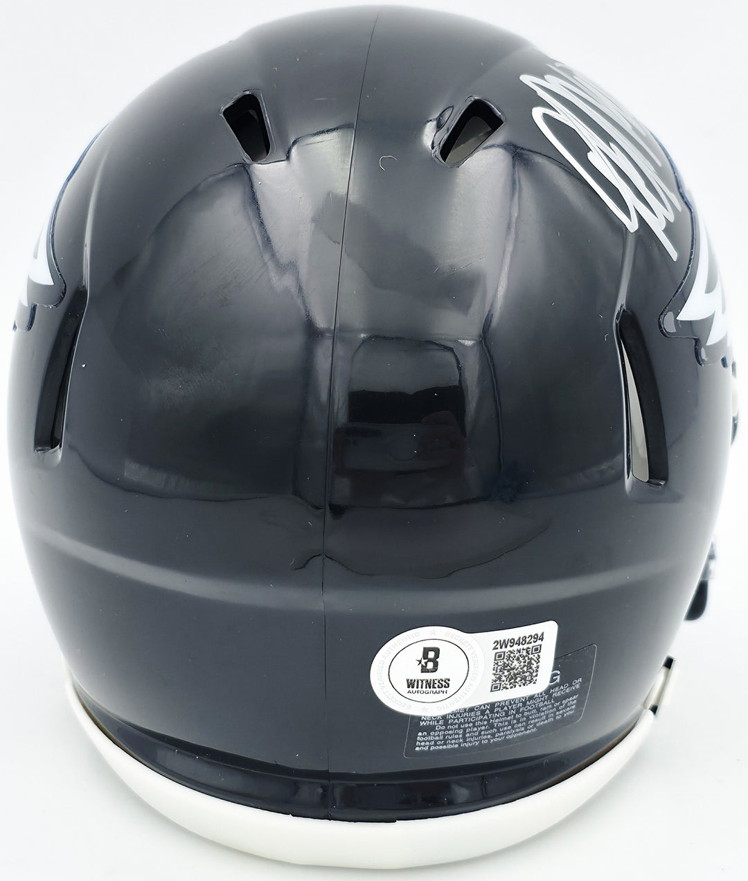 DeSean Jackson Signed Eagles 2022 Alternate Black Speed Mini Helmet Beckett Wit