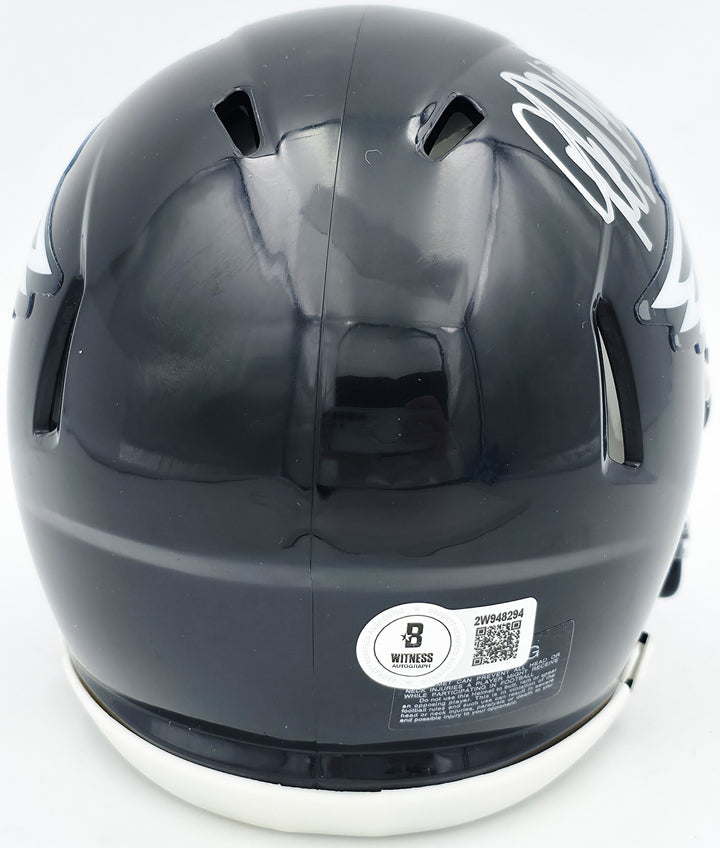 DeSean Jackson Signed Eagles 2022 Alternate Black Speed Mini Helmet Beckett Wit