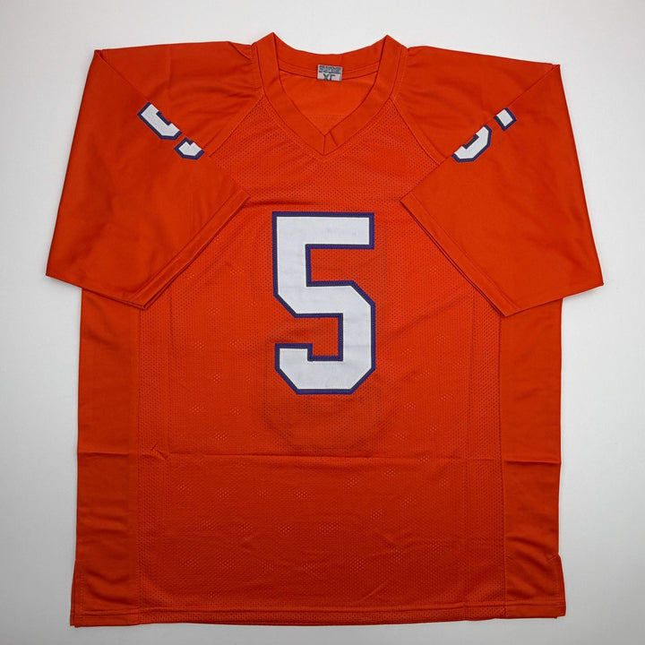 Autographed/Signed TEE HIGGINS Clemson Orange College Football Jersey JSA COA