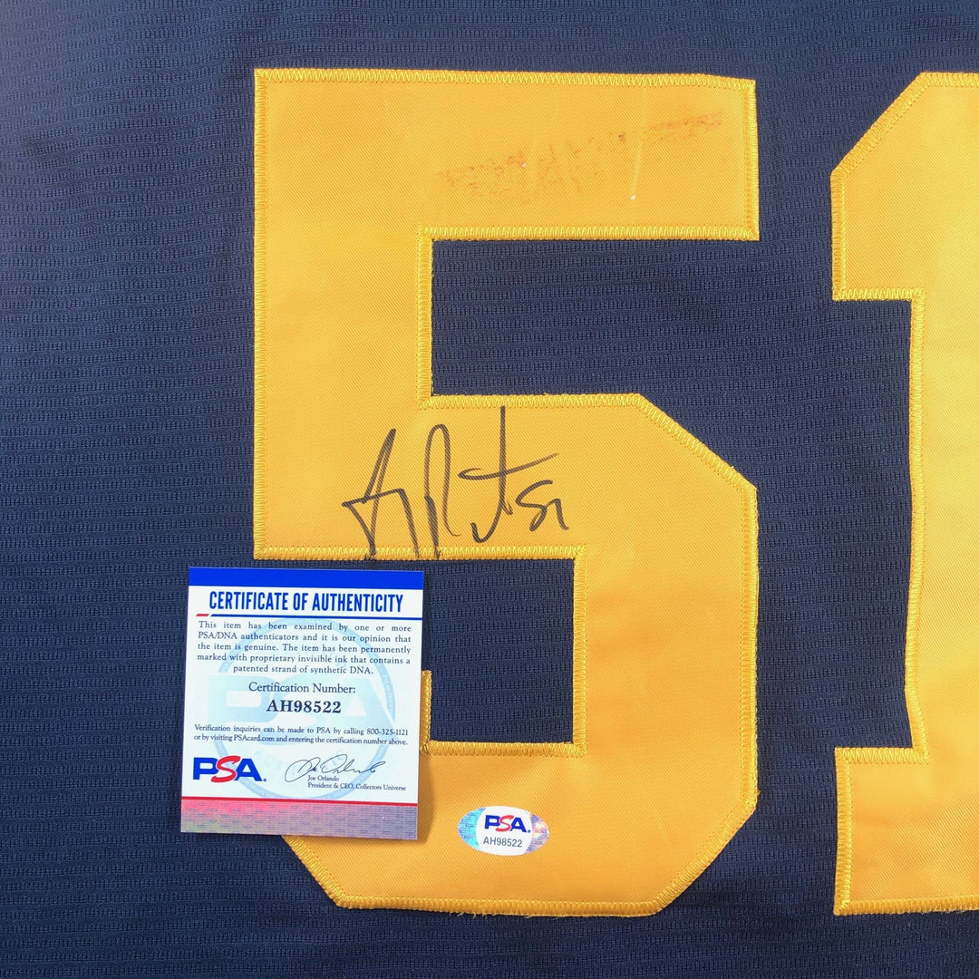 Freddy Peralta signed jersey PSA/DNA Milwaukee Brewers Autographed