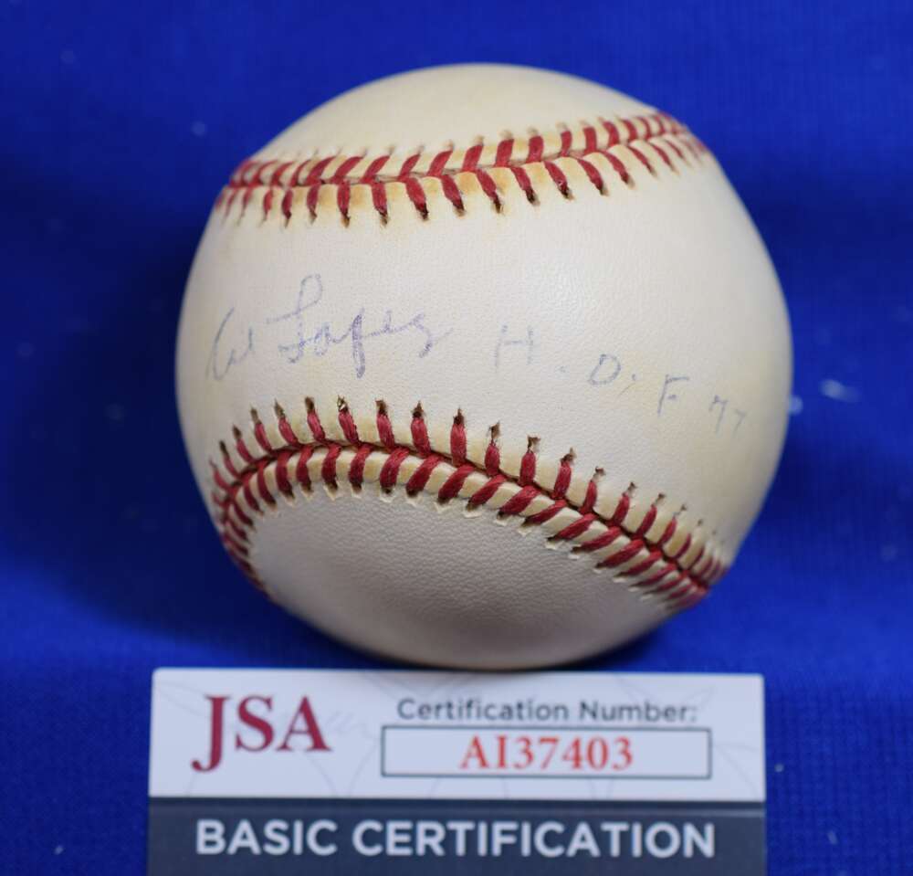 Al Lopez HOF 77 JSA Cert Autograph American League Signed Baseball