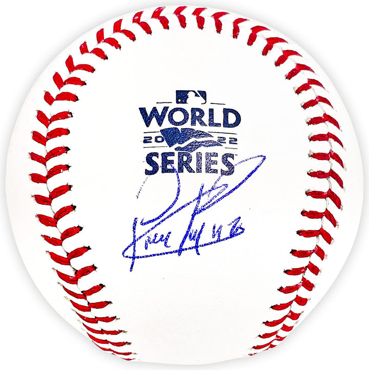 Rafael Montero Signed Official 2022 WS Logo MLB Baseball Astros Beckett Witness