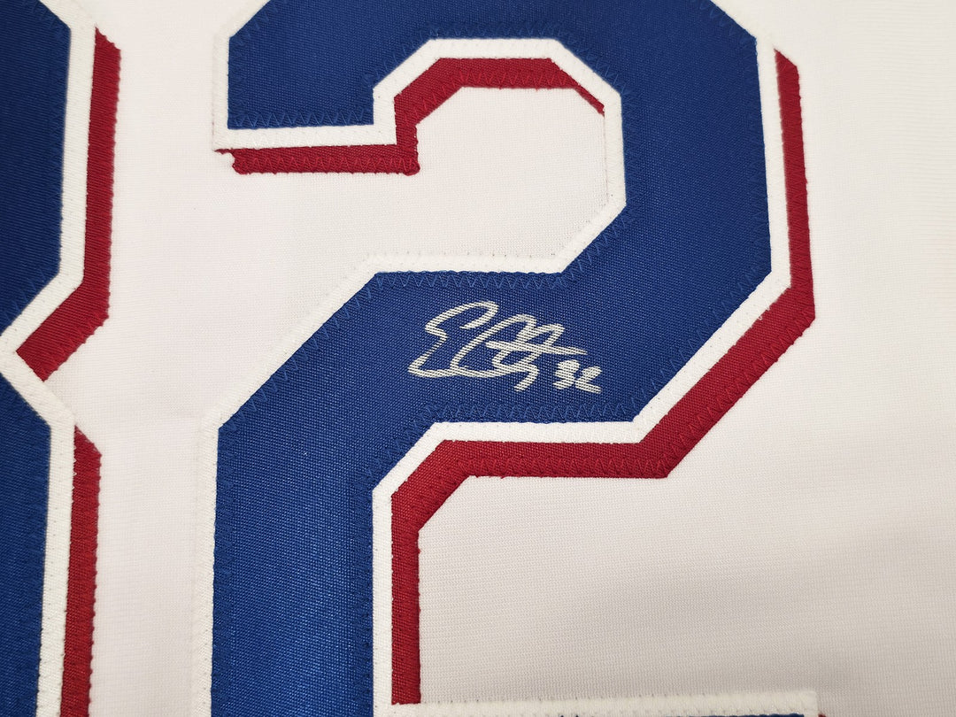 Texas Rangers Evan Carter Signed White Jersey Beckett Witness